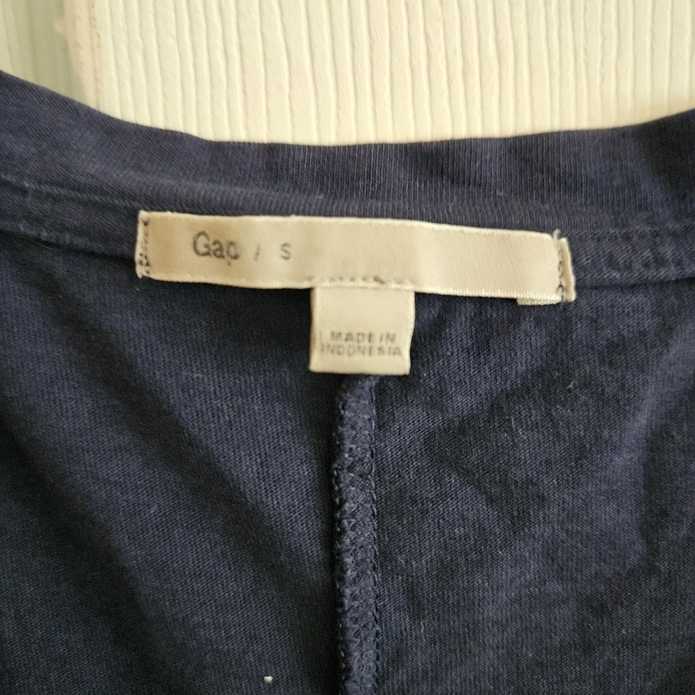 Gap Scoop Neck Maxi Tshirt Dress Navy Size Small Casual Lounge - Picture 2 of 9